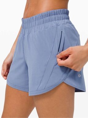 240. Lululemon Track That Short 5" Water Drop blue size 10 with liner
